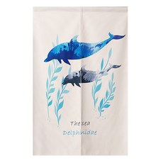 Market A 海洋藝術隔間門簾, 海豚
