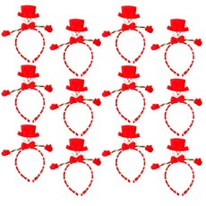 Stupid 時尚雪人髮箍, 混合顏色, 12個