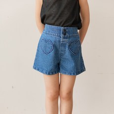 철수와영희 아동용 러브 데님 쇼츠 반바지
