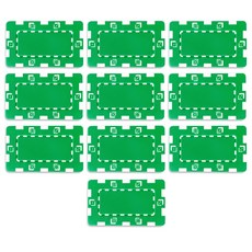 優質德州撲克方形籌碼 10入, 綠色