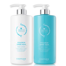 Chung jung miin Hyaluron Super Aqua 身體乳 1000ml + 沐浴露 1000ml 套組, 1套