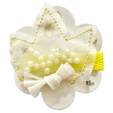 SY(童)造型壓夾 SY13090, 皇冠黃, 1個