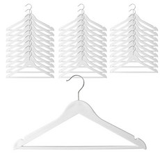 Market Plan 防滑西裝衣架, 白色, 30個