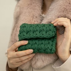 MystiKotita 深V卡夾編織DIY材料包, 1套, 復古綠