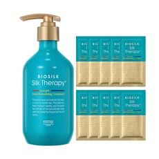 BIOSILK Silk Therapy 絲洛比 頭髮保濕護理乳 300ml+旅行包 10入, 1套
