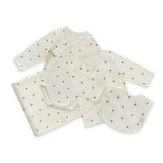 BABY&I 孩童肚衣+長袖包屁衣+包巾+圍兜組