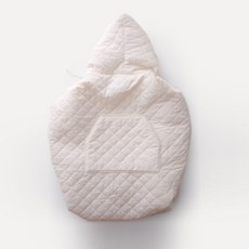 IAMBEBE 絎縫嬰兒背帶連帽圍脖, 象牙白