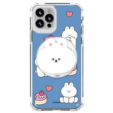 트라이코지 바니 푸드 젤하드 마그네틱 휴대폰 케이스 +마그네틱톡 세트