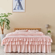 Ryugeumsuk Line Silky Care 荷葉邊四季被套組