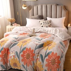 純色超細纖維法蘭絨被套功能毛毯 款式7