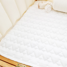 아이레빗 유아용 아기 아이스론 양면 냉감패드 쿨매트 양면 패드, 하트 화이트, 1개