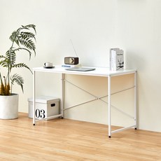 데코퍼니쳐 아이온 조립식 일자 책상, 화이트