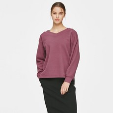 mulawear 女款燈芯絨V領長袖上衣 MWWBTL113