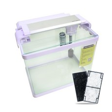 LEECOM 一體式魚缸 XE-300 + 上部過濾補充件 2p SC-30 套組, 白色(魚缸)