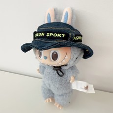 Chilshi Labubu 娃娃 丹寧帽 漁夫帽, 1個, 混色