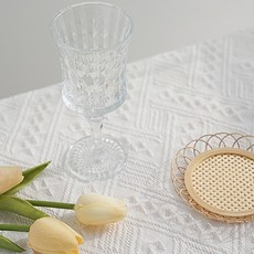 탑시가 인테리어 소품 모던 태슬 레이스 식탁보, S