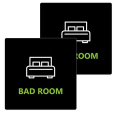 Garden in the City 壓克力臥室門牌 18cm x 18cm x T 3mm, 黑色(B-31), 2個