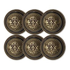 東大門鈕扣王 梅森2 鈕扣 23mm, 復古金, 6個