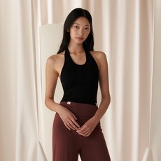 FRONT2LINE 女款綁帶繞頸短版上衣 瑜珈背心