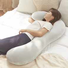 EMONG 3尺 Q彈長抱枕, 淺藍色