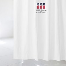 北歐風浴簾 sc248+不鏽鋼掛鉤 12入+白色掛桿組合, 混色