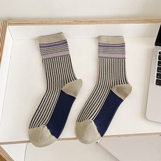 닷이프 여성용 파이 더블 패턴 양말 2세트 A25SS1-A1662