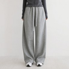 빼빼 여성용 2WAY 사이드핀턱 밑단스냅버튼 밴딩 스트링 와이드 트레이닝 스웻 팬츠