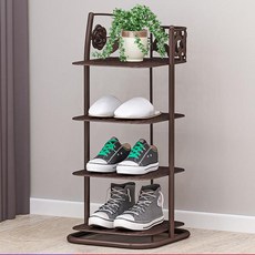 Seetoon簡約鐵製可愛組裝鞋櫃 GH79_RD_1374, 棕色