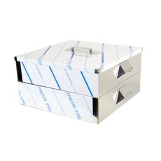 方形不鏽鋼蒸籠組 L號, 1套, 450 x 450 x 255 毫米