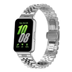 SPACE SHIELD 紀念型金屬錶帶, 銀色