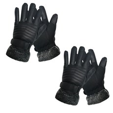 hmus 可觸控防寒手套 2件組, 黑色