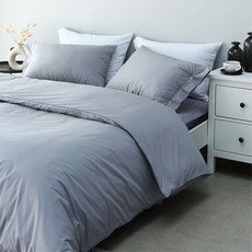 파코홈 클린스 순면 누빔 이불 커버, GRAY