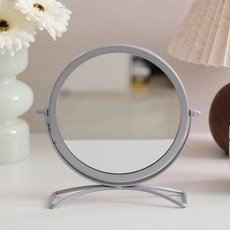 Heuimi Mall kk121 桌上型圓形化妝立鏡, 灰色
