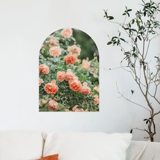 SANGSANG HOO 拱形海報 綠玫瑰花園