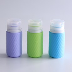 hiiji 矽膠旅行用分裝瓶 60ml x 3件組, 1套, B 粉彩