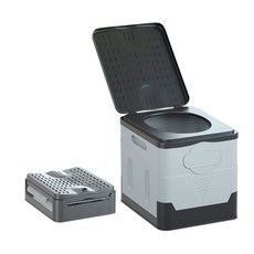 크리스탈클라우드 접이식 변기 + 응고제 + 봉투 세트, 다크그레이(변기), 1세트