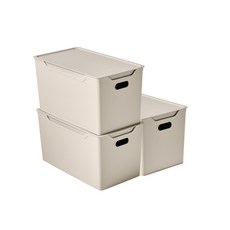 EASY&FREE 舒適生活收納盒, 灰色, 3個