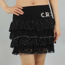 코러스라인 블랙퀸 프릴장식 스커트