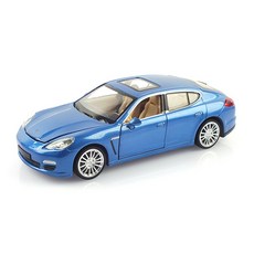 複刻版 1:24 可開門 LED 保時捷 Panamera S 合金模型車 MSZ110426BL, 藍色, 1個