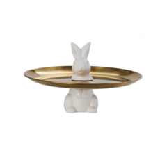 Wassup Gold Tray 兔子陶瓷首飾配件收納 01 20 x 17.5cm, 1個