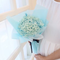 MORIANN 鮮花 滿籃繡球 永生花束 + 禮物提袋組