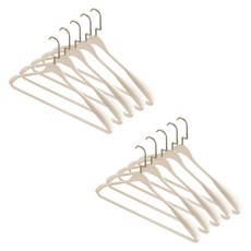 THE ZAKKA 高級防滑纖薄衣架, 白色, 10個