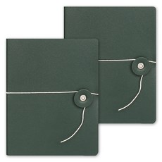 皮革迷你相冊 2入, 深綠色, 40張