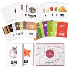 AttiRabbit 生動韓英配對字卡 豪華版, 混色, 1盒