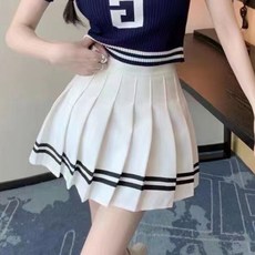 피어니스트 스쿨룩 플리츠 냉감 통기성 스커트