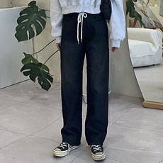 마인플로우 여성용 JMW데일리 와이드 데님팬츠