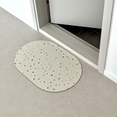 홈나나 세탁가능한 규조토 모던심플 테라조 발매트, 아이보리 테라조, 1개