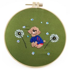 棕色貴賓犬刺繡DIY, 1個, 混合顏色