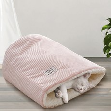 PETSMON 貓咪舒適超細纖維躲藏屋, 粉紅色