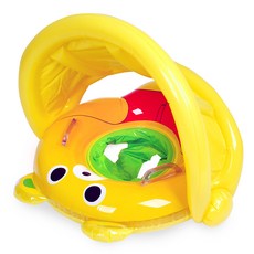 SUNNYWATER 兒童造型遮陽游泳圈, 1個